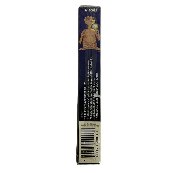 E.T. The Extra Terrestrial Soft Blue Childrens Toothbrush 1982 Squibb Vintage - Picture 5 of 10